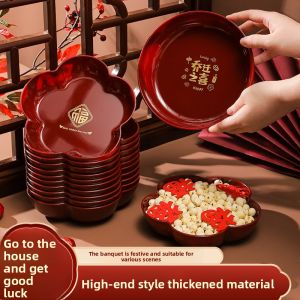 MONLEYTA | Modern Chinese Style Fruit Tray Housewarming Moving Gift Decoration Essential For Moving In Ceremony Sweet Snack Plate