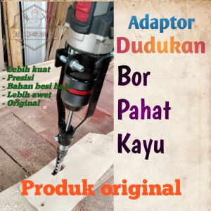 Adaptor plat bor bobok pahat kayu