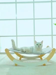 ใหม่🔥 ♥ 𝗮𝗹𝗹𝘀𝘁𝗮𝗿 ♥ เปลนอนสัตว์เลี้ยง เตียงนอนไม้สัตว์เลี้ยง ที่นอนแมว บ้านแมว ที่นอนเปล ที่นอนสัตว์เลี้ยง พร้อมส่ง✅