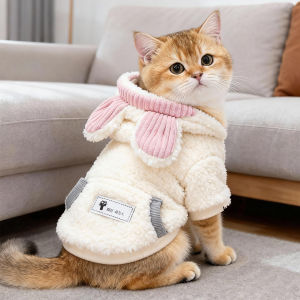 Petone dOrage | Hooded Warmer Cat Jumpsuit for Fur Loss Prevention