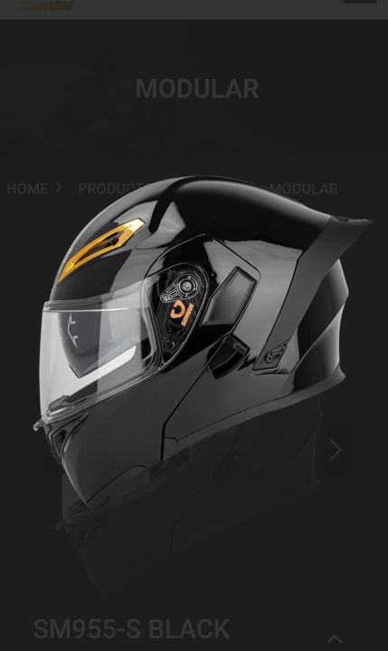 SOMAN 955S MODULAR Flip Up Helmets Glossy Black Soman M955S