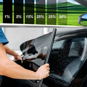 Car Window Tint Film Shade Roll Black Universal Adaptation Roll Sunlight Heat UV Blocking and Scratch Resistant