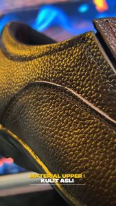 Sepatu Slip On Pria bahan Kulit sapi Sepatu pantofel 100% Kulit