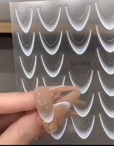 Miếng dán sticker fen đầu móng sẵn 4 màu - TGN937