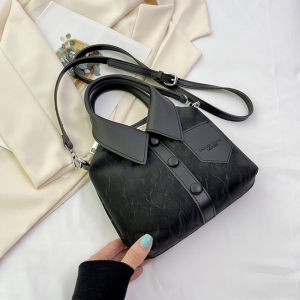 Korean Style Casual Fashion Handbag Womens New Simple Trendy Shoulder Bag Personalized Design Cotton Material Handbag