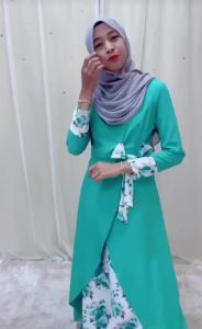 【NYDIA FASHION】ABAYA JUBAH FLORAL FULL DRESS LONG SLEEVE Muslimah Fashion