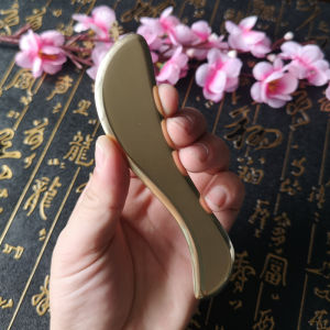 Pure Brass S-Shaped Gua Sha Board for Beauty Facial Lifting And Dark Circles under Eye Treatment Massage Tool Health And Fitness