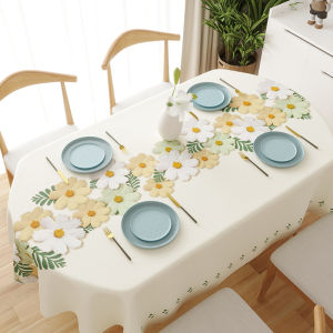 DUOWPENGYU | Waterproof Oil-Resistant Heat-Resistant Wash-Free Oval Tablecloth