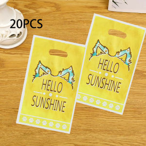 20Pcs/40Pcs Dog Paw Pattern Hello Sunshine Letters Yellow Gift Bags Suitable for Gift Packaging at Holiday Events and Parties Themed Parties and Party Supplies Small Party Gift Bags. Small Gift Packaging Bags Return Gift Bags and Gift Bags Suita...