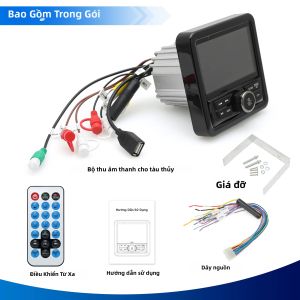 Tương Thích Bluetooth FM AM Marine Digital Media Audio Player Hệ Thống Âm Thanh Tự Động Bộ Thu Âm Thanh Nổi Trên Thuyền Cho Du Thuyền ATV UTV