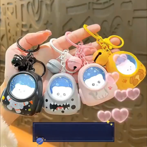 Cute Animal Backpack Keychain LED Light - Cartoon Cat with Light Design Glowing Keychain for Bags and Backpacks Portable Mini Night Light Function Best Seller in the Philippines Brighten Your Life with Fun!