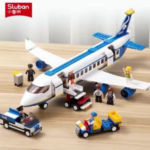 463Pcs City Airport Airbus Aircraft Airplane Plane Brinquedos Avion Model Building Blocks Bricks Educational Toys for Children