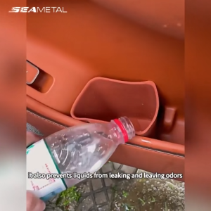SEAMETAL Silicone Car Trash Can Precise Curvature Fit Universal Car Interior Accessories Liquid Silicone Washable Storage Organizer