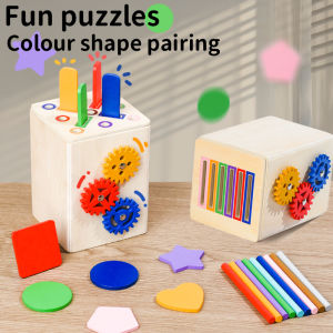 Educational Cognitive Toy Building Blocks Coin Sorting Color Shape Matching Gears