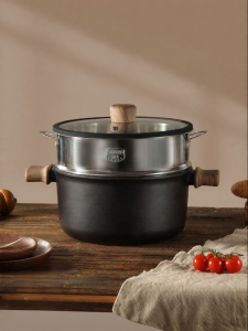 CAROTE | Large Capacity Titanium Non-Stick Steam & Stew Pot