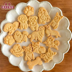 เครื่องมืออบขนมตุ๊กตาสุนัข ลวดลายน่ารัก ชิปปิ้ง 3 มิติ ตัดลายนิ้วมือ สีสันสดใส อุปกรณ์ทำขนมปัง DIY