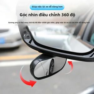 1PC HD Kính Chiếu Hậu Ô Tô Phụ Trợ Gương Góc Rộng 360 Độ Có Thể Điều Chỉnh Xoay Đậu Xe Hỗ Trợ Gương Điểm Mù Cho Xe