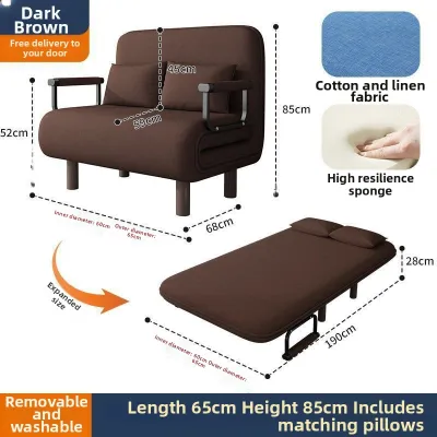 Foldable Dual-use Sofa Bed for Living Room Bedroom