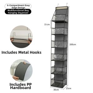 New Transparent Door Storage Hanging Bag Multi-layer