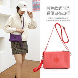 Fashionable Nylon Canvas Shoulder Bag Womens Crossbody Leisure Coin Purse Multi-layer Quality Satchel Handbag Korean Style