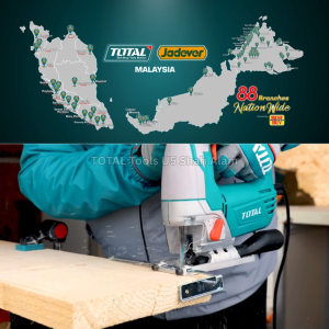 TOTAL Tools 800W Electric Jig Saw W/ 5pcs Jag saw blade + 1 set Extra Carbon Brush - TS2081006