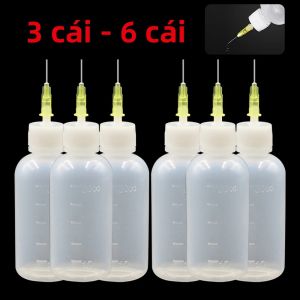 Chai Keo Nhựa Trong Suốt 50ml Có Đầu Kim Bấm Tiện Dụng Cho Thủ Công DIY Và Sử Dụng Tại Nhà
