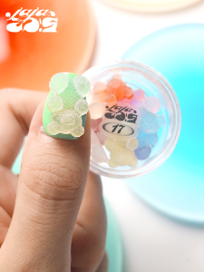 Gradient Sugar Bear Soft Candy Mobile Phone Case Accessories Nail Art Decorations by Little Duck Brand from China