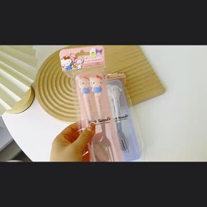 School Cutlery Portable Spoon and Fork Set for Kids 2pcs Set Stainless Steel Spoon& Fork Cutlery Set