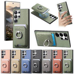 Anti Slip For Magsafe Case With Magnetic Card Holder For Samsung Galaxy S27 S26 S25 S24 S23 S22 Ultra Plus FE Edge Wallet Cover