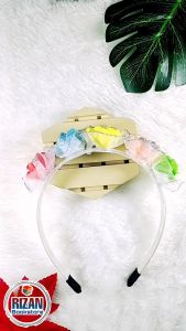 Bando Cantik Bunga Mawar Colorful Premium Handmade