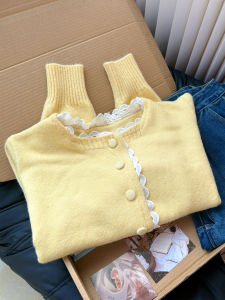 QINGNAER | Elegant Sweet Style Loose Knit Cardigan