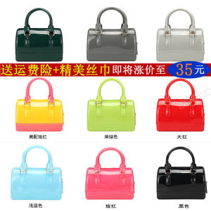 Mini Bucket Pillow Bag Womens Handbag Jelly Material Macaron Colored Single Shoulder Satchel Casual Fashion PVC Material