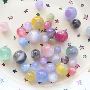 Starlight Resin Beads Color Changing 10/12/16mm round Beads for DIY Mobile Phone Chain Bag Hanging Material Handmade Craft