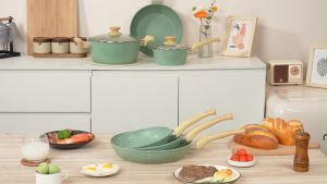 Innerwell Green Non Stick Frying Pan 8/9.5/11inch Non-Stick Coating Fry Pan Suitable All Stove