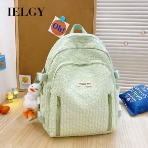 IELGY Branded beautiful womens backpacks Korean version of large-capacity student backpack for commuting and travel