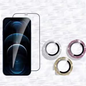 2-3Pcs Camera Lens Protector For iPhone 11 12 13 14 15 16 17 Pro Max 16E Mini Air 14 15 16 Plus Diamond Metal Protective Glass