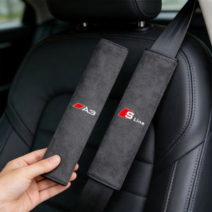 Car Seat Belt Pad Safety Strap Shoulder Cover Soft Mat Accessories For Audi Sline A3 A4 A5 A6 A7 A1 A2 A8 Q1 Q2 Q3 Q4 Q5 Q6 Q7
