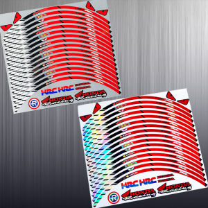 16PCS 17 Inch Motorcycle Reflective Rim Decal Wheel Hub Sticker for Honda CB150R CBR500R CBR650R CBR 1000RR CB500X VFR 800F CB400X Wave 110i 125i CB Trigger