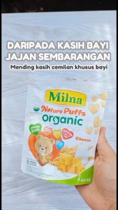 Milna Nature Snack Bayi 8+ Puffs Organic 15g Bebas Gluten | Camilan Makanan Ringan