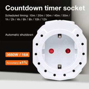 12 Hour Timer Socket Countdown Timer Outlet Universal Timing Switch 220V EU Plug Timing Socket For Appliances Kitchen Charge