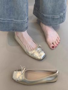 XUJIA | French Chic Bow-Decorated Ballet Style Slip-On Grandmother Shoes
