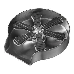 Rotating High Pressure Coaster Ring/SUS304 Stainless Steel Automatic Spray Faucet Household Sink Milk Tea Shop Artifact