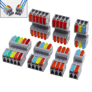 10PCS Docking Quick Wire Connector Universal Compact Electrical Wiring Connectors Push-in Butt Conductor Terminal Block