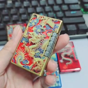 Bật Lửa Gas Đá Dupont In Hình Rồng Nhiều Mẫu Ngẫu Nhiên ( Xài Gas Lửa Thường)