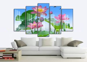 [FREESHIP MAX] - Bộ Tranh Tứ Quý Tráng Gương Cao Cấp 30 X 75Cm  X 4 Tấm Treo Phòng Khách Phòng Thờ. Tặng Bộ Phụ Kiện Đầy Đủ - Tường Xinh 6.0