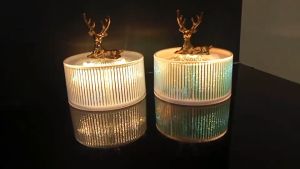 กล่องไฟ LED รูปกวางสีทอง ใส่ถ่าน 2A/AA   รุ่น 41294130