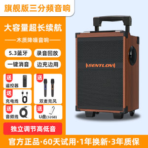 2025 New Square Dance Sound System Outdoor K-Song Large Volume Mobile Pull Rod Speaker Bluetooth Stage Performance Special