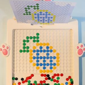 Kids Magnetic Beads Drawing Board Educational Words Pen Control Learning Toys Doodle Board Magnet