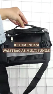 WAISTBAG AS- Tas Selempang Pria Wanita Waterproof Waistbag keren