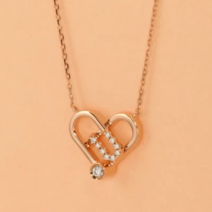 Chow Sang Sang 周生生Chow Sang Sang Love Decode 18K Rose Gold Diamond Necklace 47cm 94468N